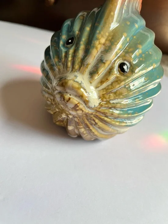 Puffer Fish Home Decor Ceramic 5.25"H X 5.75"L X 3.5"W Free Standing Glazed - Picture 10 of 11